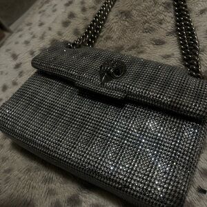 Kurt Geiger Silver Crossbody Bag with Chain Strap